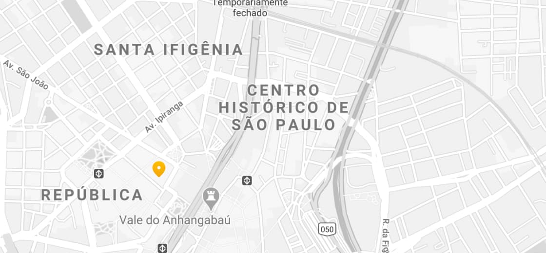Mapa com o endereço de São Paulo